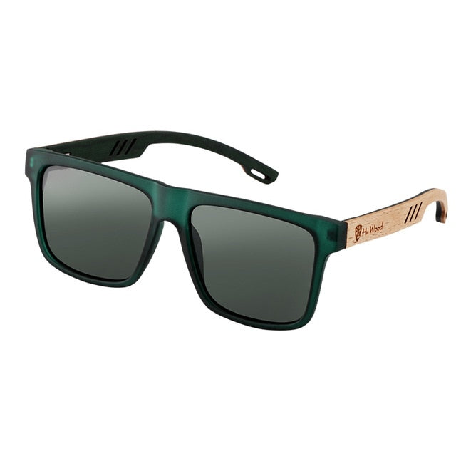 Hu Wood Men Polarized UV400  Sunglasses