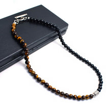 Load image into Gallery viewer, Osi Natural Tiger Eye Stone Bead Necklace
