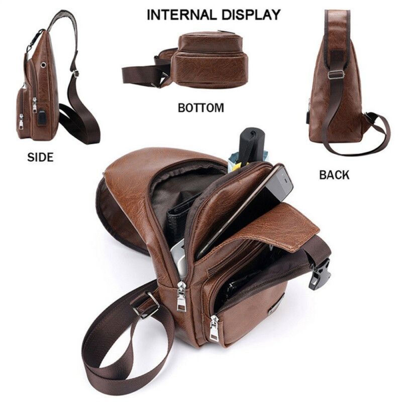 USB Sling Biker Satchel