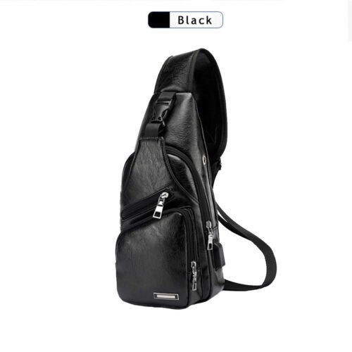 USB Sling Biker Satchel