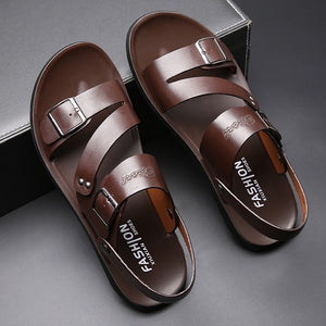 BreezeWalk™ - Men's Genuine Leather Barefoot Sandals
