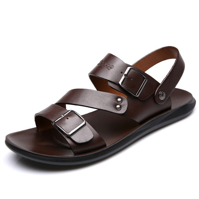 BreezeWalk™ - Men's Genuine Leather Barefoot Sandals