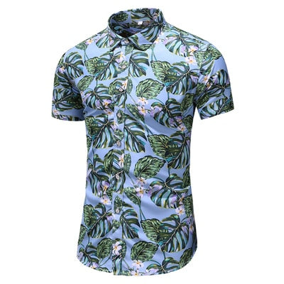 StylishEase™ - Men's Casual Floral Slim Fit Shirt