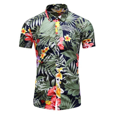 StylishEase™ - Men's Casual Floral Slim Fit Shirt