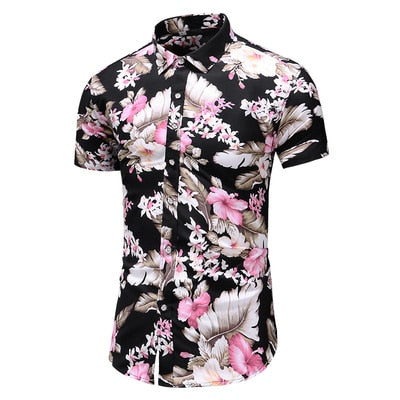 StylishEase™ - Men's Casual Floral Slim Fit Shirt