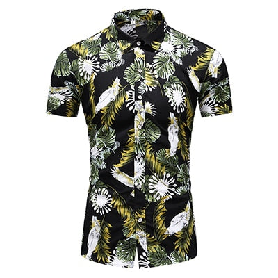 StylishEase™ - Men's Casual Floral Slim Fit Shirt