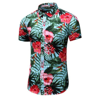 StylishEase™ - Men's Casual Floral Slim Fit Shirt