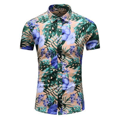 StylishEase™ - Men's Casual Floral Slim Fit Shirt