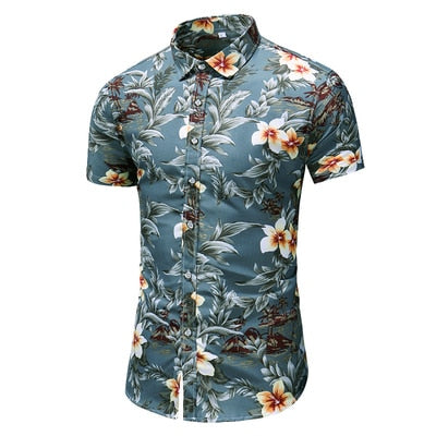 StylishEase™ - Men's Casual Floral Slim Fit Shirt