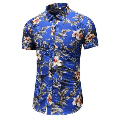 StylishEase™ - Men's Casual Floral Slim Fit Shirt