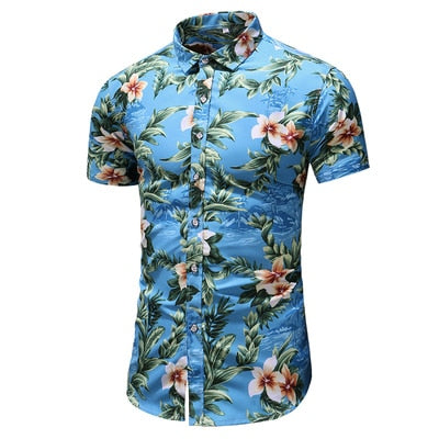 StylishEase™ - Men's Casual Floral Slim Fit Shirt