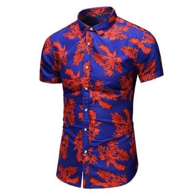 StylishEase™ - Men's Casual Floral Slim Fit Shirt