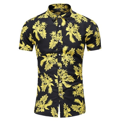 StylishEase™ - Men's Casual Floral Slim Fit Shirt