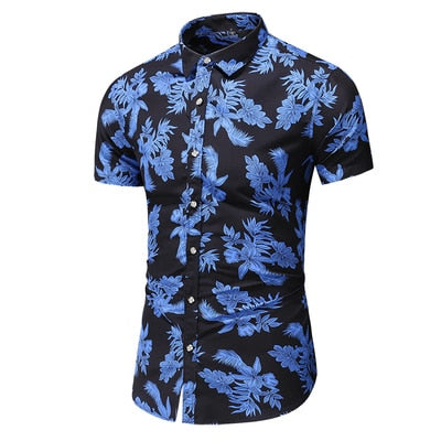 StylishEase™ - Men's Casual Floral Slim Fit Shirt