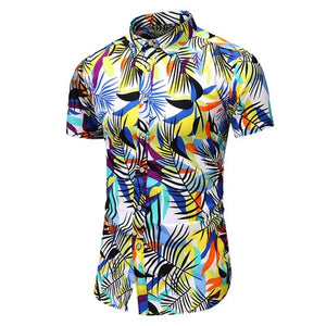 StylishEase™ - Men's Casual Floral Slim Fit Shirt