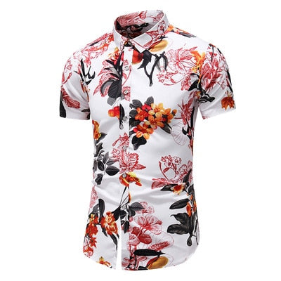 StylishEase™ - Men's Casual Floral Slim Fit Shirt