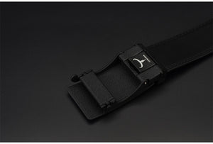 Men's Belt Automatic Ratchet Buckle with Cow Genuine Leather