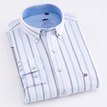 Load image into Gallery viewer, Men Casual 100% Cotton Oxford Striped Shirt
