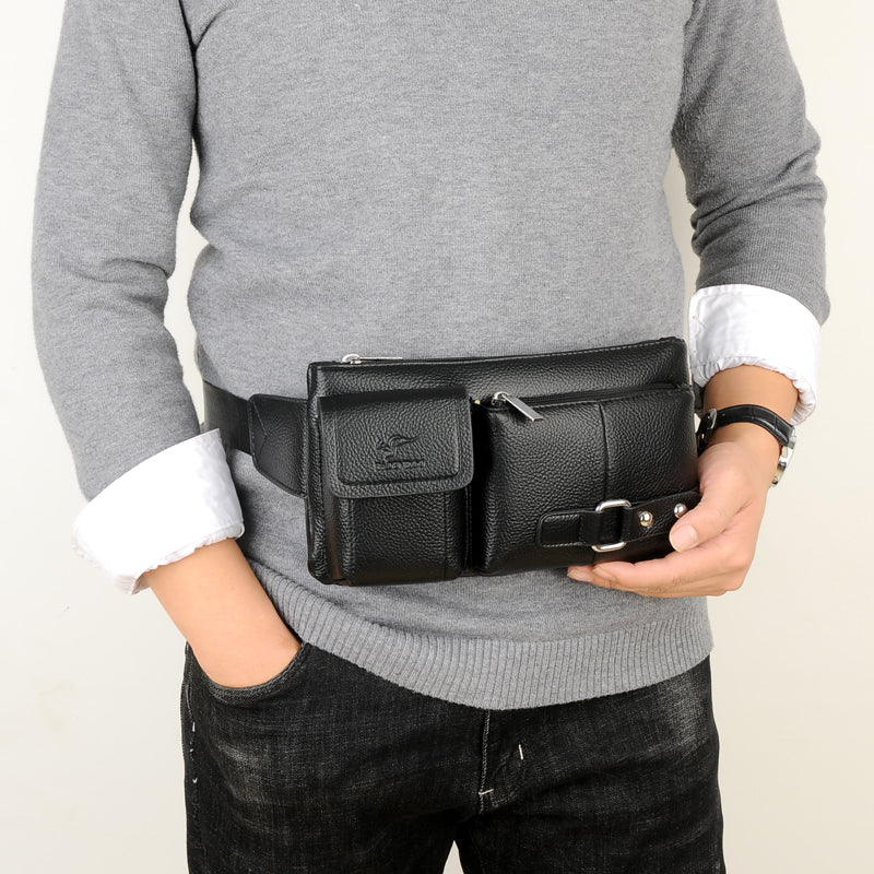 Luxury Waist Pack Men LeatherPack Chest Bag