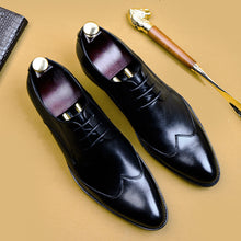 Load image into Gallery viewer, Oxford Formal Business Lace-up Full Grain Leather Shoes
