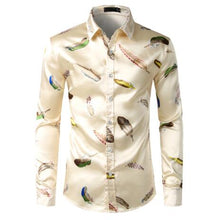 Load image into Gallery viewer, Men&#39;s Silk Splashing Ink Print Shirt
