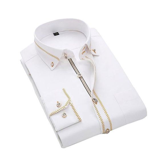 Men's Business Solid Casual Shirt
