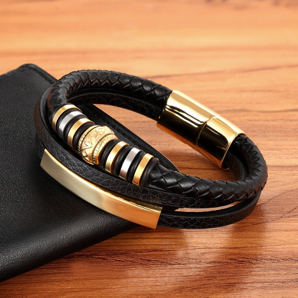 Aaron Luxury Leather Bracelet