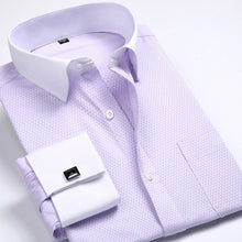 Load image into Gallery viewer, Men&#39;s Formal Luxury Striped Cufflinks Shirt
