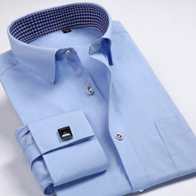 Load image into Gallery viewer, Men&#39;s Formal Luxury Striped Cufflinks Shirt
