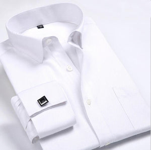 Men's Formal Luxury Striped Cufflinks Shirt