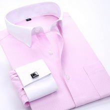 Load image into Gallery viewer, Men&#39;s Formal Luxury Striped Cufflinks Shirt
