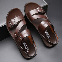 Load image into Gallery viewer, TitanTread™ - Men&#39;s Casual Slip-On Leather Sandals
