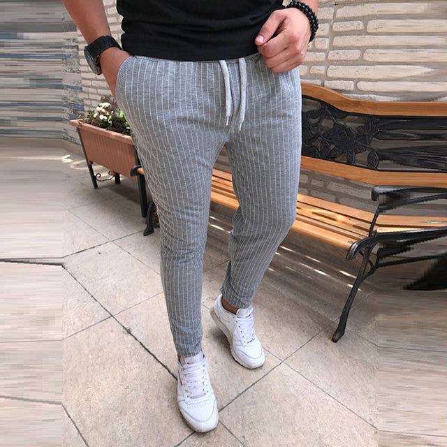PlaidElegance™ - Casual Drawstring Trousers