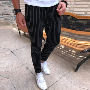 PlaidElegance™ - Casual Drawstring Trousers