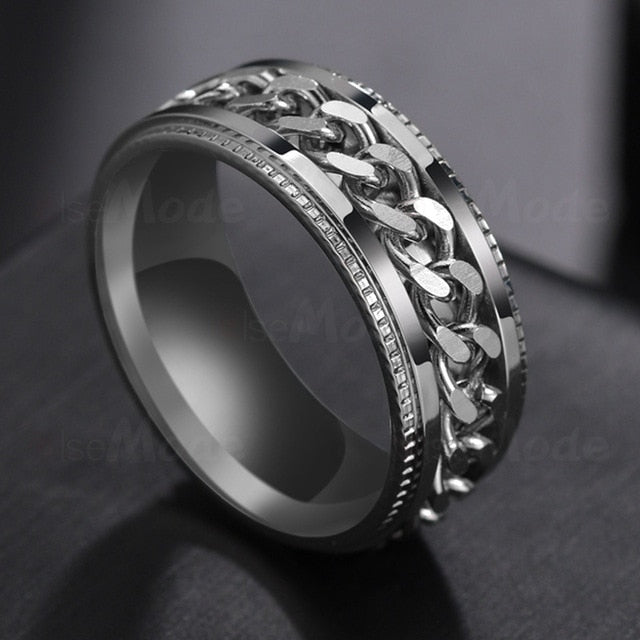 Dylan Steel rotatable men ring