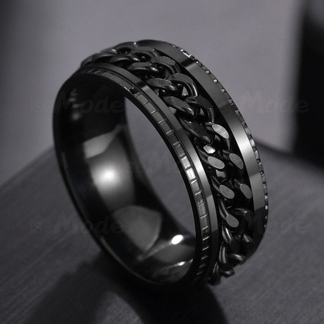 Dylan Steel rotatable men ring