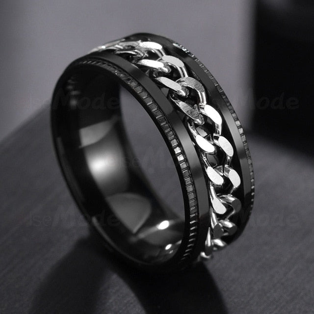 Dylan Steel rotatable men ring