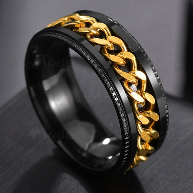 Dylan Steel rotatable men ring