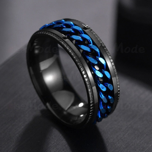 Dylan Steel rotatable men ring