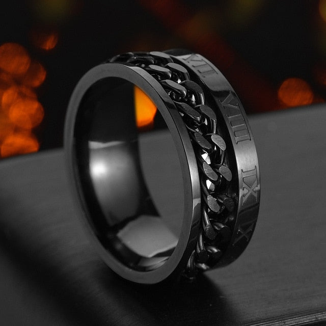 Dylan Steel rotatable men ring