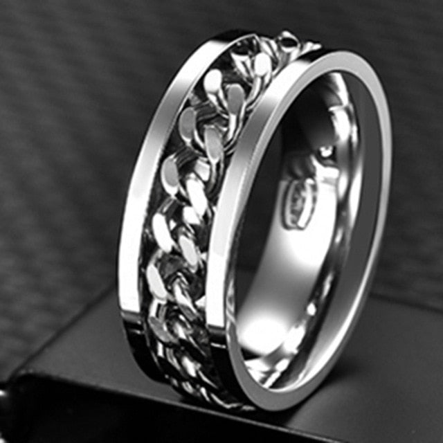 Dylan Steel rotatable men ring