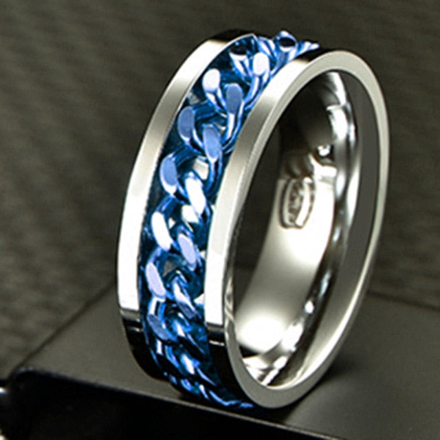 Dylan Steel rotatable men ring