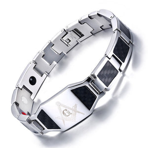 Steel Magnetic Therapy Healing Bracelet Magnet Bangle Relieve Pain Anti Radiation