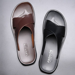 RivieraRoamer™ -  Men's Italian Leather Luxury Sandals