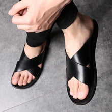 Load image into Gallery viewer, RivieraRoamer™ -  Men&#39;s Italian Leather Luxury Sandals
