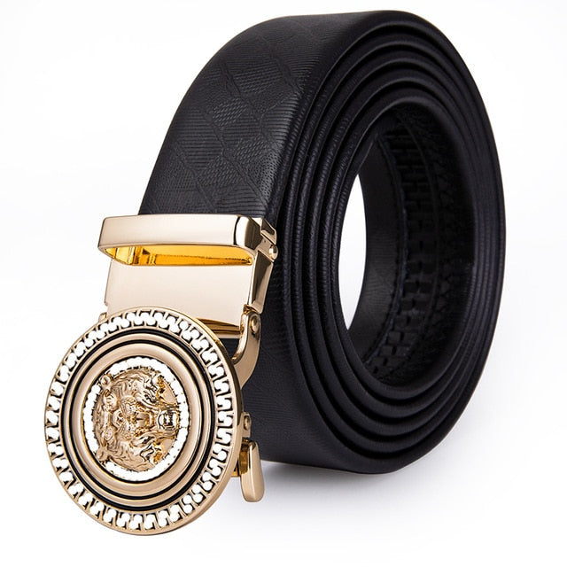 Trey Luxury Genuine Leather Automatic Buckle Belt