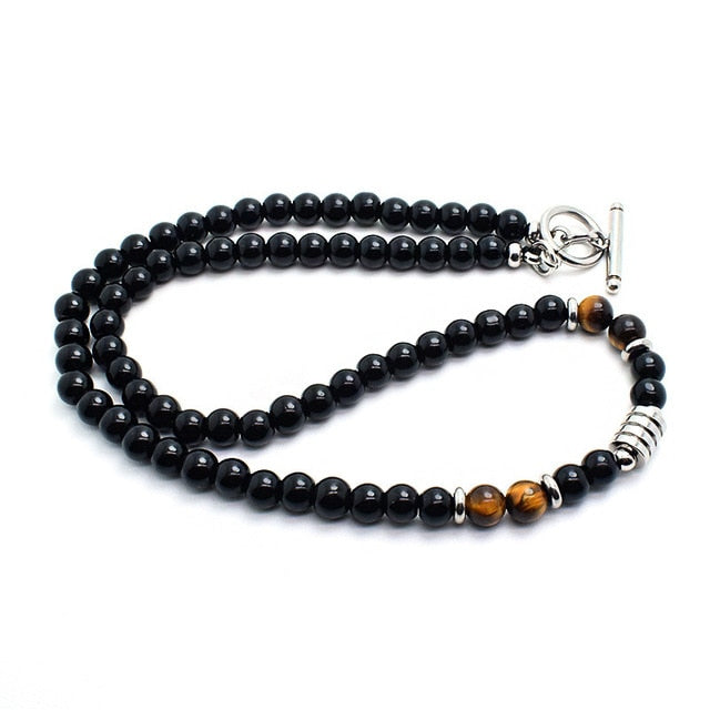 Osi Natural Tiger Eye Stone Bead Necklace