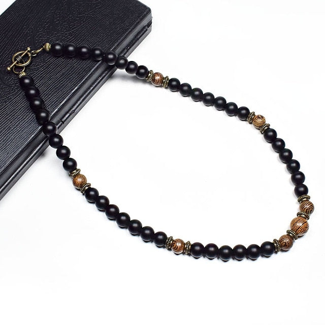 Osi Natural Tiger Eye Stone Bead Necklace