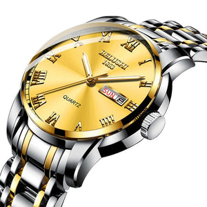 Luxury Business Luminous Waterproof Stainless Steel Quartz Watch
