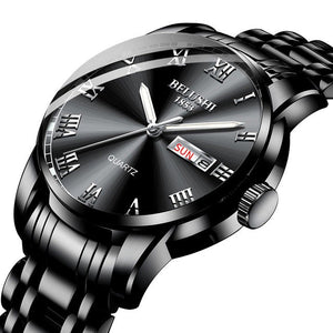 Luxury Business Luminous Waterproof Stainless Steel Quartz Watch